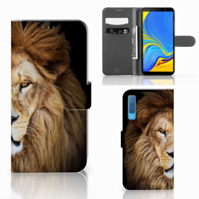 Samsung Galaxy A7 (2018) Telefoonhoesje met Pasjes Leeuw