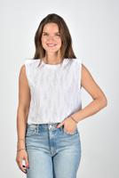 IRO mouwloos distressed t-shirt Haice wit