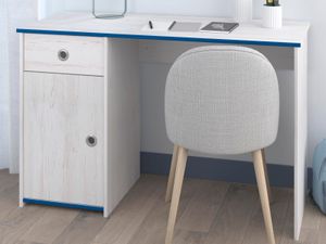 Bureau SMOOKIE witte pijnboom/blauw