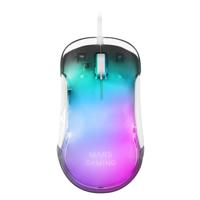 Mars Gaming MMGLOW, RGB Chroma-Glow Gaming Muis, Spiegelende Afwerking, Ultra-lichtgewicht, 12800 DPI, Wit