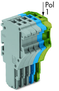 WAGO 2020-105/000-038 Connector, female Grijs, Blauw, Groen, Geel 50 stuk(s)