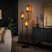 LifestyleFurn Vloerlamp Shanay Wire, 3-lamps - Artic zwart - thumbnail