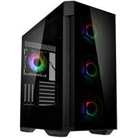 Kolink Observatory Z ARGB E-ATX Midi Tower Computer Case, 4 vooraf geïnstalleerde ARGB-ventilatoren, Gaming PC Case voor AIO Cooling, PC Case RGB, PC Case Glass