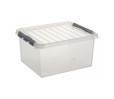 Q-line box 36 liter - transparant - 50x40x26 cm - Leen Bakker