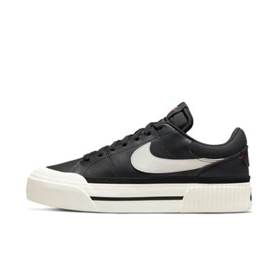 Nike Lage sneakers voor dames, Zwart Zeil Wit Team Oranje, 43 EU