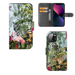 Telefoonhoesje met Pasjes voor iPhone 13 Mini Jungle