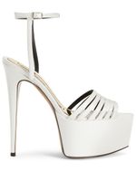 Alexandre Vauthier sandales en cuir à plateforme - Blanc