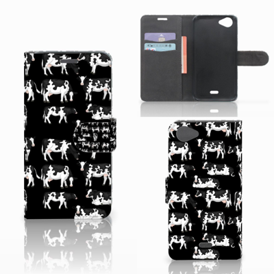 Wiko Rainbow Jam Telefoonhoesje met Pasjes Koetjes