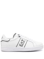 Ea7 Emporio Armani baskets en cuir à logo imprimé - Blanc