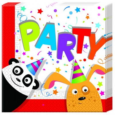 Servetten Panda & Friends