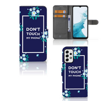 Samsung Galaxy A23 Portemonnee Hoesje Flowers Blue DTMP