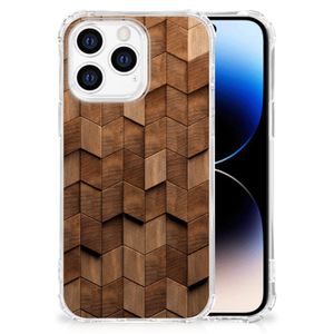 Stevig Telefoonhoesje voor iPhone 14 Pro Wooden Cubes