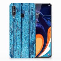 Samsung Galaxy A60 Bumper Hoesje Wood Blue