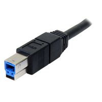 StarTech.com 3 m zwarte SuperSpeed USB 3.0-kabel A-naar-B M/M - thumbnail