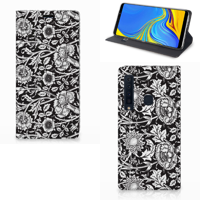Samsung Galaxy A9 (2018) Smart Cover Black Flowers