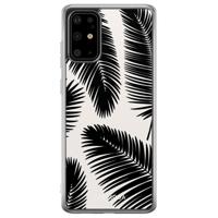 Samsung Galaxy S20 Plus siliconen telefoonhoesje - Palm leaves silhouette