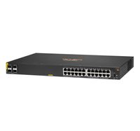 Aruba 6100 24G Class4 PoE 4SFP+ 370W Managed L3 Gigabit Ethernet (10/100/1000) Power over Ethernet (PoE) 1U Zwart - thumbnail