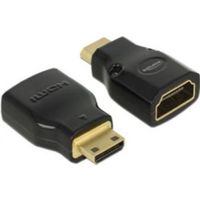 Delock 65665 Adapter High Speed HDMI met Ethernet - HDMI Mini-C male > HDMI-A female 4K zwart