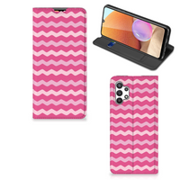 Samsung Galaxy A32 4G | A32 5G Enterprise Editie Hoesje met Magneet Waves Pink