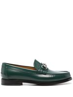 Gucci mocassins en cuir à détail de mors - Vert