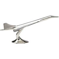 Kare Design deco object Concorde, zilver, woonaccessoire, vliegtuig, aluminium vernikkeld, 28x60x26 cm (H/B/D)