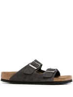 Birkenstock claquettes en daim à boucles - Gris