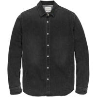 Long sleeve shirt ind black stretc classic blue de