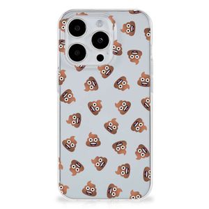 TPU bumper voor iPhone 15 Pro Poep Emojis