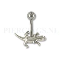 Navelpiercing sterling zilver salamander