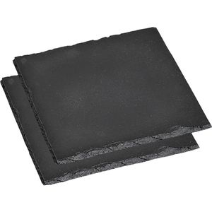 2x Leistenen onderzetters 20 x 20 cm vierkant   -