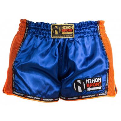 Nihon Kickboksbroek Lage Taille Heren Blauw/oranje Maat Xxl