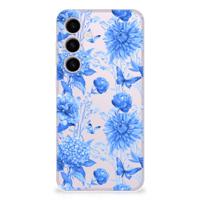 TPU Case voor Samsung Galaxy S24 Plus Flowers Blue