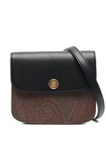 ETRO sac à bandoulière en cuir à motif cachemire - Noir - thumbnail