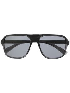 Dolce & Gabbana Eyewear lunettes de soleil embossées à monture carrée - Noir