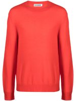 Jil Sander pull en laine à logo brodé - Rouge