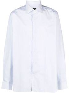 Corneliani chemise en popeline à manches longues - Bleu