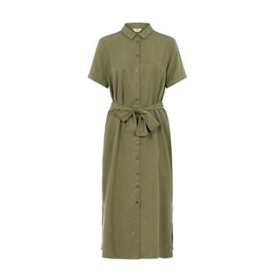 OBJECT blousejurk OBJTILDA met ceintuur groen OBJECT blousejurk OBJTILDA met ceintuur groen
