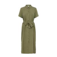 OBJECT blousejurk OBJTILDA met ceintuur groen