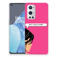 OnePlus 9 Pro Silicone-hoesje Woman Don't Touch My Phone - thumbnail