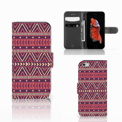 Apple iPhone 6 | 6s Telefoon Hoesje Aztec Paars Apple iPhone 6 | 6s Telefoon Hoesje Aztec Paars