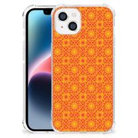 Apple iPhone 14 Plus Doorzichtige Silicone Hoesje Batik Oranje