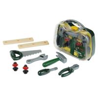 Theo Klein 8465 Bosch-gereedschapskoffer I Met werkbankaccessoires zoals hamer, zaag, tang en nog veel meer in een robuuste koffer I Voor kinderen vanaf 3 jaar