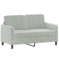 VidaXL Tweezitsbank 120 cm Fluweel Lichtgrijs, Sofa, Zitbank, Relaxstoel, Slaapfauteuil