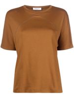 Fabiana Filippi t-shirt à coutures contrastantes - Marron