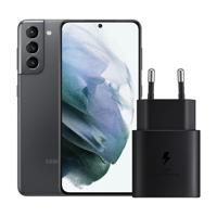 Samsung Galaxy S21 256GB Grijs 5G + Samsung Snellader 25W