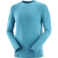 Salomon Cross run ls tee heren - BLAUW - Heren