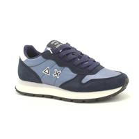 SUN68 Z44203 Sneakers met veters van stof en suède voor dames, Navy Blauw, 41 EU