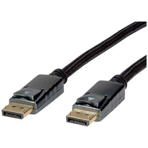 ROLINE DisplayPort Kabel, DP v1.4, M/M, zwart / zilver, 1 m