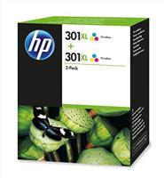 HP 301XL 2-pack High Yield Tri-color Original Ink Cartridges
