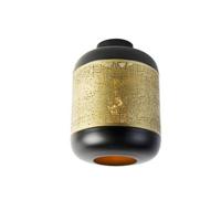 QAZQA Vintage plafondlamp zwart met messing - Kayleigh